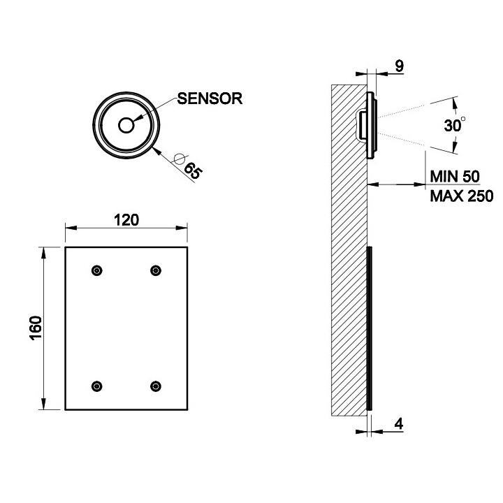 Zewnętrzny element dla elektronicznych baterii Gessi, do ustawiania temperatury i ciśnienia, stal szczotkowana