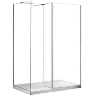 Kabina prysznicowa walk-in Besco Indre 140, szkło przejrzyste, profil chrom