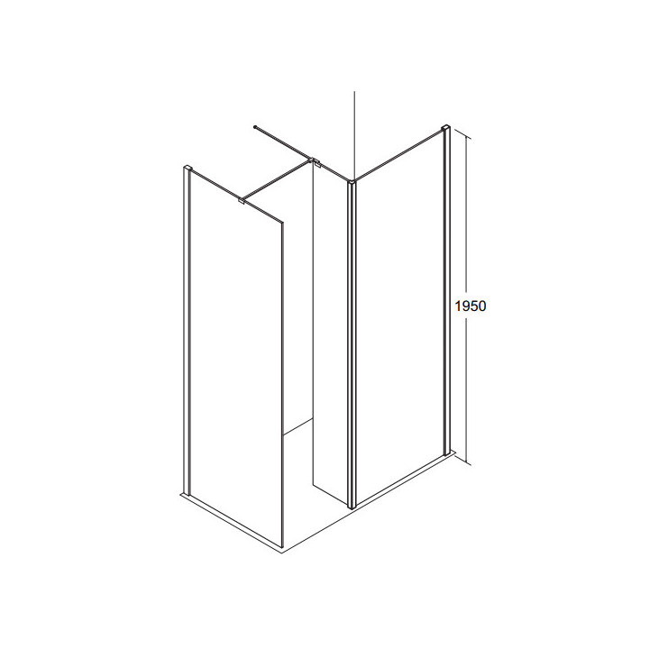 Kabina prysznicowa walk-in Besco Indre 140, szkło przejrzyste, profil chrom