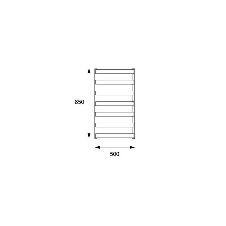 Grzejnik łazienkowy Excellent 850x500 Meteor, czarny mat