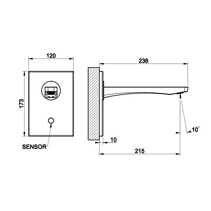 Elektroniczna bateria umywalkowa Gessi Rilievo, stojąca, wysokość 133mm, chrom