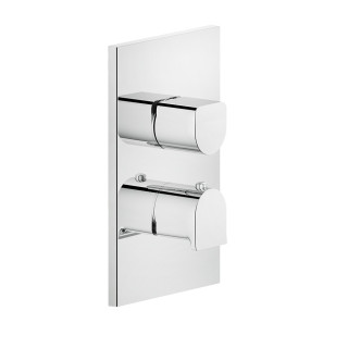 Bateria natryskowa Gessi Inciso Shower, podtynkowa, 1 wyjście wody, element natynkowy, zawór zamykający jednokierunkowy , chrom