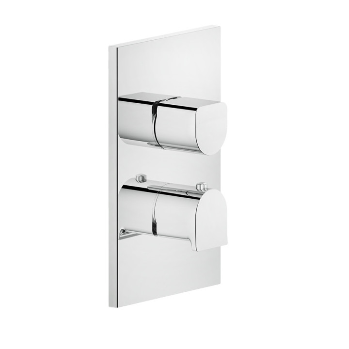 Bateria natryskowa Gessi Inciso Shower, podtynkowa, 1 wyjście wody, element natynkowy, zawór zamykający jednokierunkowy , chrom