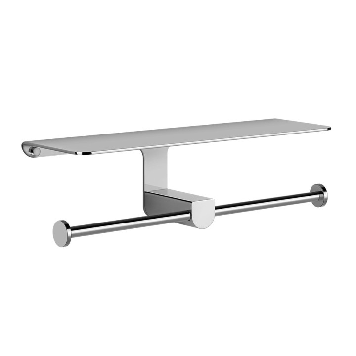 Uchwyt na papier Gessi Rilievo, ścienny, z osłoną, chrom