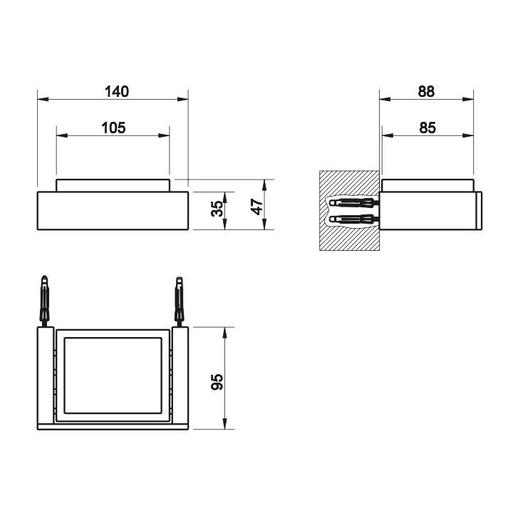 Mydelniczka wisząca Gessi Ovale, biała, wykończenie chrom
