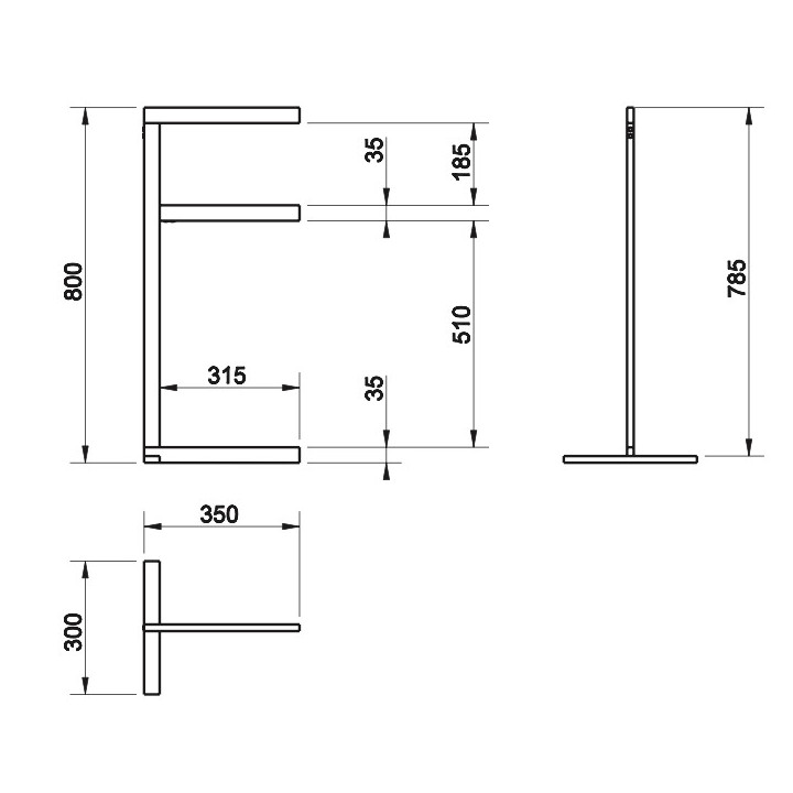 Zestaw ścienny Gessi Rettangolo, dozownik mydła z uchwytem na ręcznik, chrom/czarny