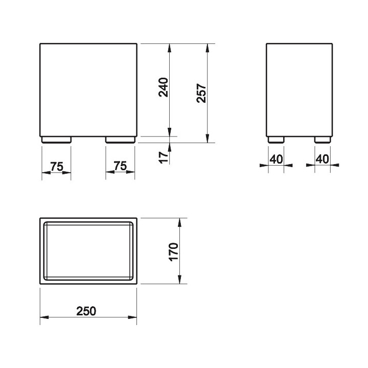 Szczotka WC Gessi Rettangolo, stojąca, biała, wykończenie chrom