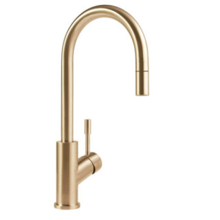 Bateria kuchenna Villeroy&Boch Umbrella Flex, stojąca, obracana wylewka, złota