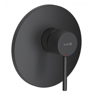 Bateria wannowo-natryskowa Kludi Bozz, podtynkowa, 2 wyjścia wody, przełącznik automatyczny, czarny mat