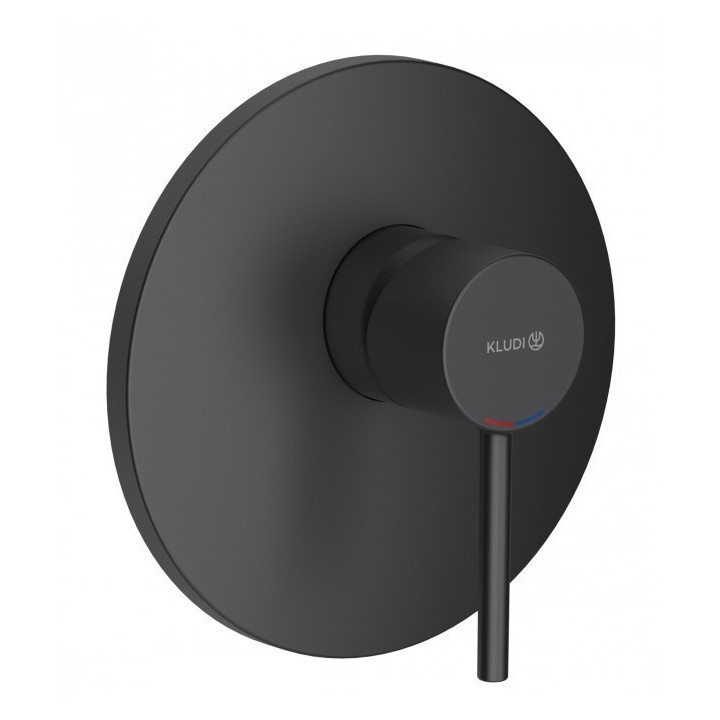 Bateria wannowo-natryskowa Kludi Bozz, podtynkowa, 2 wyjścia wody, przełącznik automatyczny, czarny mat