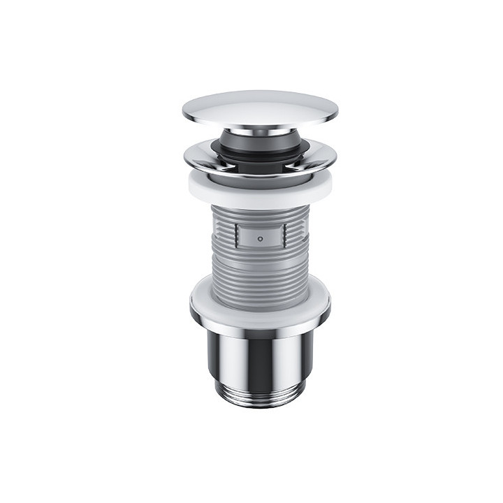 Korek umywalkowo-bidetowy Excellent, click-clack, mosiężny, chrom połysk