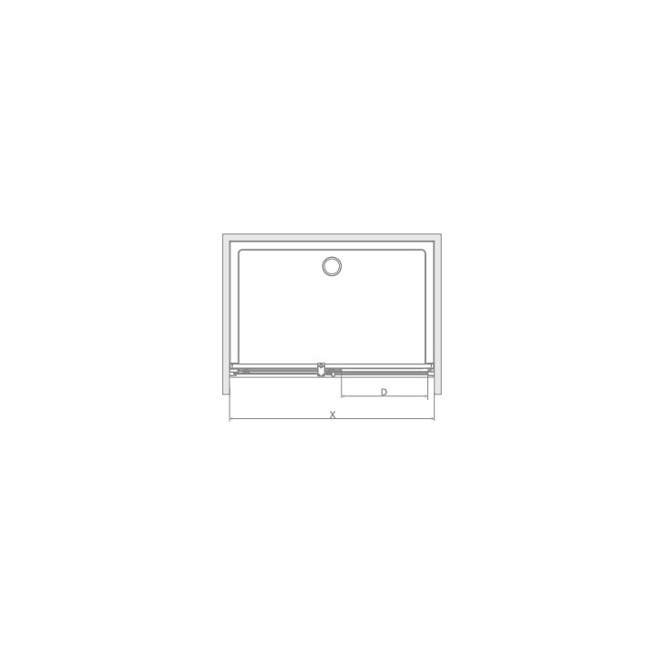 Drzwi prysznicowe do wnęki Radaway Nes 8 Black DWB 90, prawe, składane, szkło przejrzyste, 900x2000mm, czarny profil
