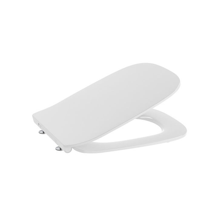 Deska WC Roca Debba Slim Round, duroplast, wolnoopadająca, szybki demontaż, biała