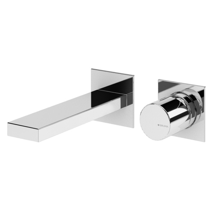 Bateria umywalkowa Bruma Lusa, ścienna, 2-otworowa, wylewka 230mm, sunrise