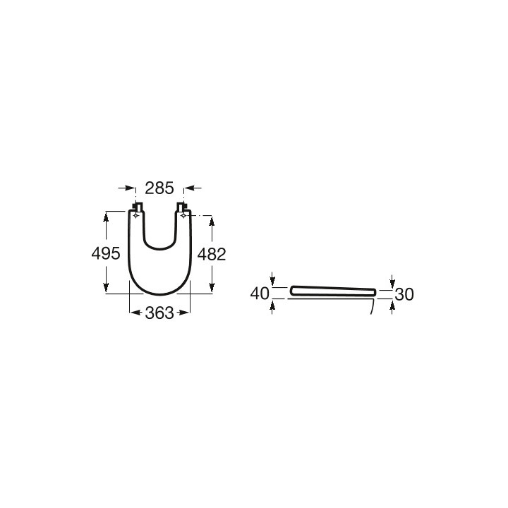 Pokrywa bidetowa Roca Gap, Supralit, wolnoopadająca, biała