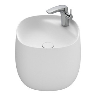 Umywalka ścienna Roca Beyond, 46x47cm, Finceramic, bez przelewu, biała