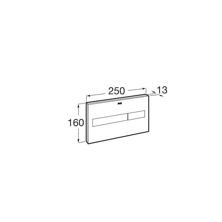 Przycisk spłukujący do stelaża Roca Duplo One, podwójny, PL7, czarny mat