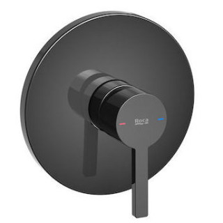 Bateria wannowo-prysznicowa Roca Naia Black, podtynkowa, 2 wyjścia wody, czarna