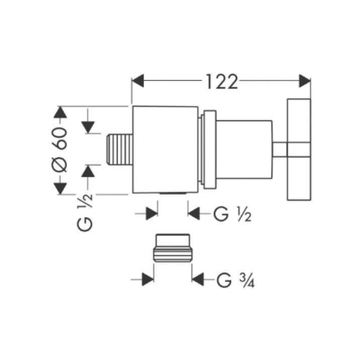 Zawór Axor Citterio odcinający Fixfit Stop- sanitbuy.pl