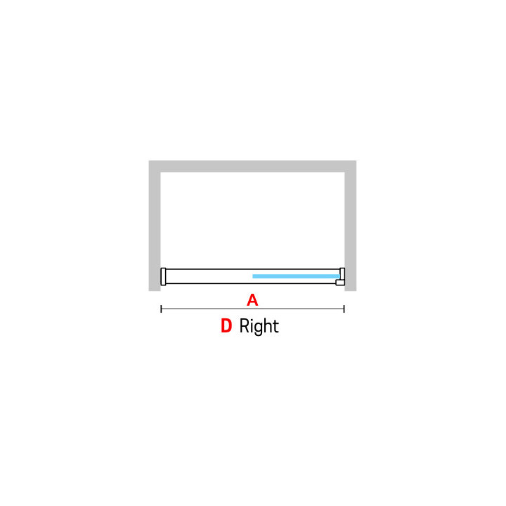 Kabina prysznicowa Walk-In Novellini Kaudra H+H Frame, 180x100cm, wersja lewa, z półką, profil czarny mat
