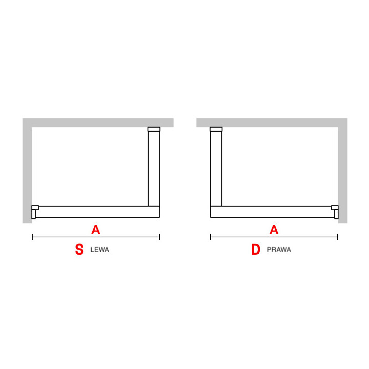 Ścianka prysznicowa Walk-In Novellini Kaudra HWL Frame, 220x200cm, wersja prawa, z 2 półkami, profil biały mat