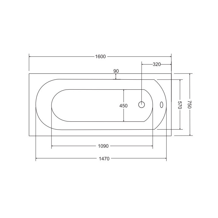 Wanna prostokątna Besco Quadro Slim, 170x75cm, akrylowa, biała