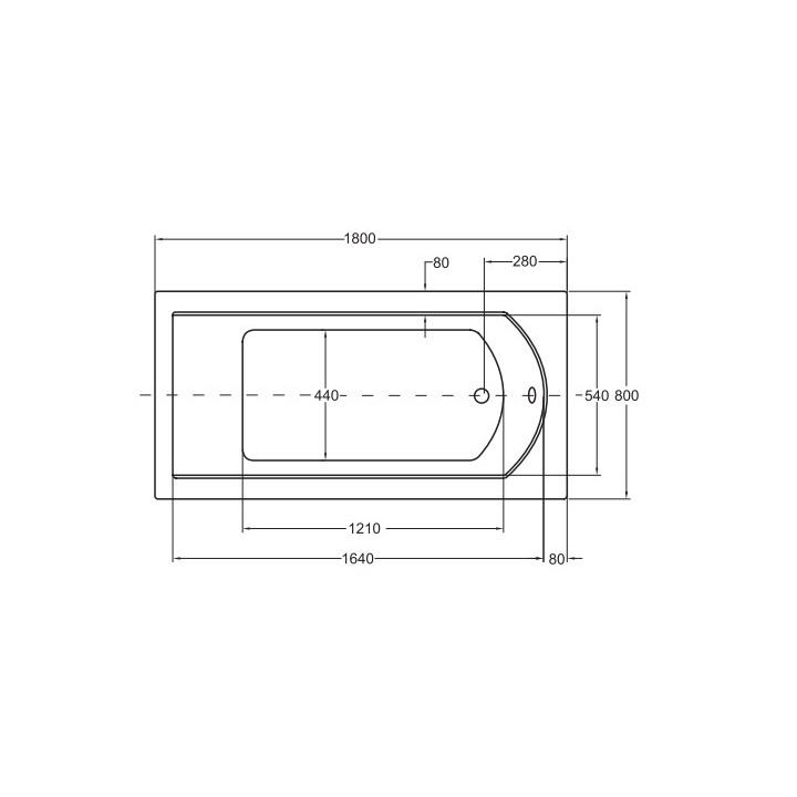 Wanna prostokątna Besco Intrica Slim, 150x75cm, akrylowa, biała