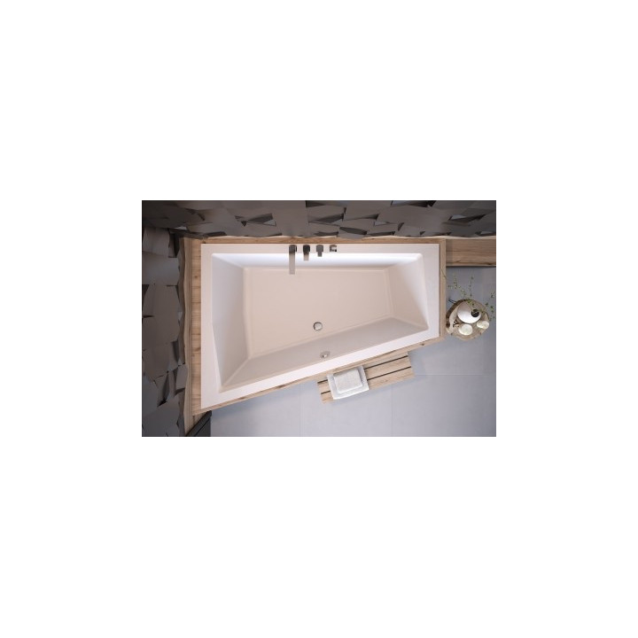 Wanna asymetryczna Besco Intima Slim, 160x90cm, wersja lewa, akrylowa, biała