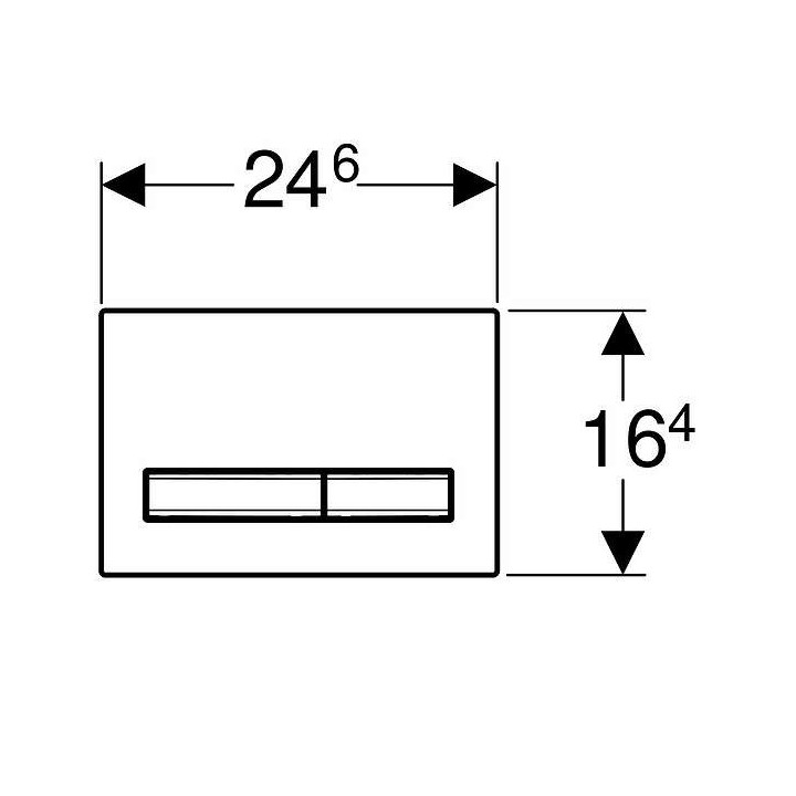 Przycisk uruchamiający Geberit Sigma 50, do spłukiwania dwudzielnego,  czarny