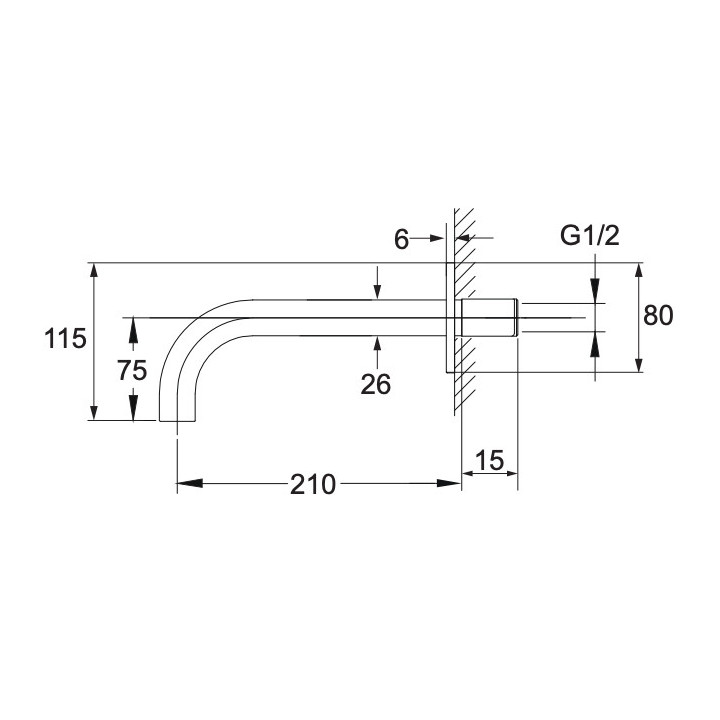 Zestaw wannowo-natryskowy Omnires Y, podtynkowy, wylewka 21cm, 2 wyjścia wody, czarno-złoty