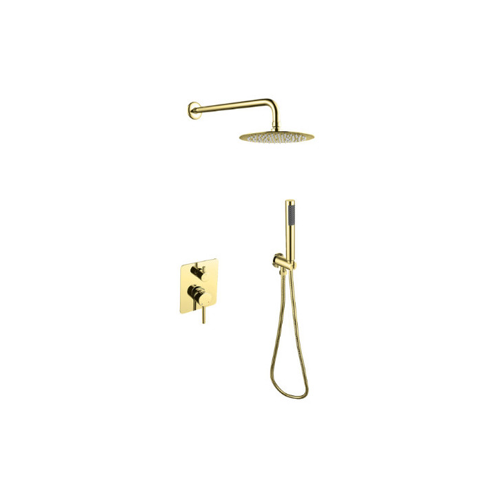 Bateria wannowa Besco Decco, natynkowa, wylewka 182mm, zestaw natryskowy, chrom