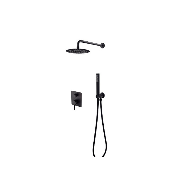 Bateria wannowa Besco Decco, natynkowa, wylewka 182mm, zestaw natryskowy, chrom