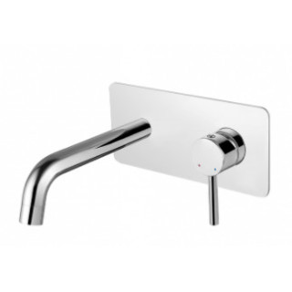 Bateria umywalkowa Besco Decco, podtynkowa, wylewka 180mm, chrom