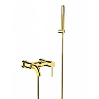 Bateria wannowa Besco Decco, natynkowa, wylewka 182mm, zestaw natryskowy, chrom