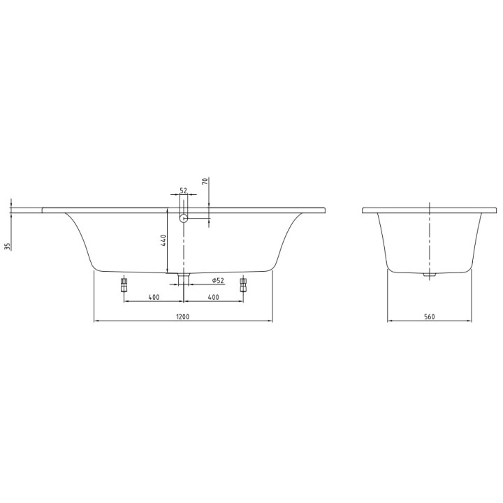 Wanna prostokątna Villeroy&Boch Loop & Friends, 190x90cm, akrylowa, Weiss Alpin