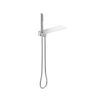 Zestaw prysznicowy Excellent Clif, słuchawka 1-funkcyjna, wąż 150cm, przyłącze ze zintegrowaną półką, chrom