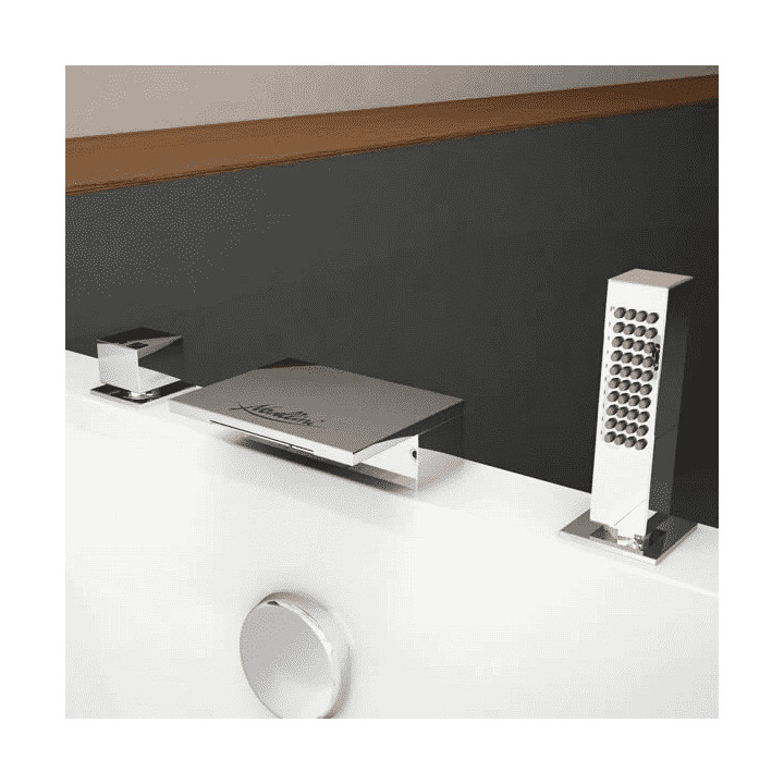 Wanna akrylowa Novellini Calos 2.0, prostokątna, 180x80cm, z syfonem, biały połysk