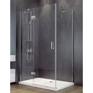 Kabina prysznicowa kwadratowa Besco Viva 195, 80x80cm, prawa, szkło przejrzyste, profil chrom