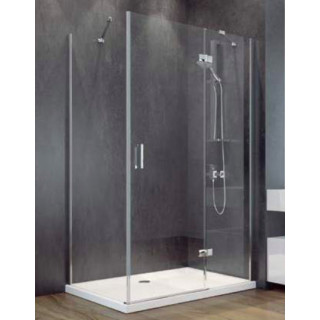 Kabina prysznicowa kwadratowa Besco Viva 195, 80x80cm, prawa, szkło przejrzyste, profil chrom
