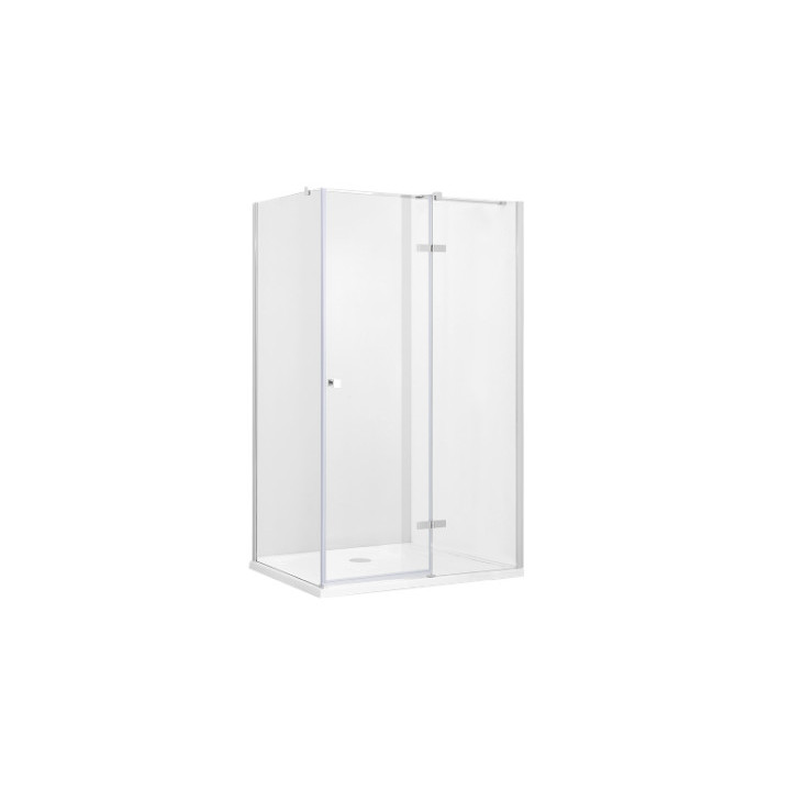 Kabina prysznicowa prostokątna Besco Viva 195, 120x90cm, prawa, szkło przejrzyste, profil chrom