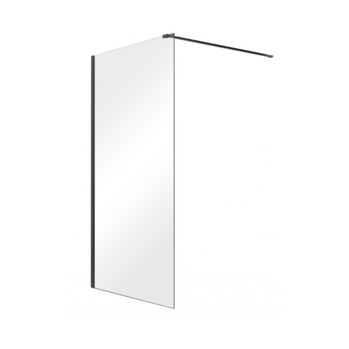 Kabina prysznicowa Walk In Besco Aveo, 90x195cm, szkło przejrzyste, profil chrom