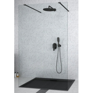 Kabina prysznicowa Walk In Besco Aveo Due, 90x195cm, szkło przejrzyste, profil chrom