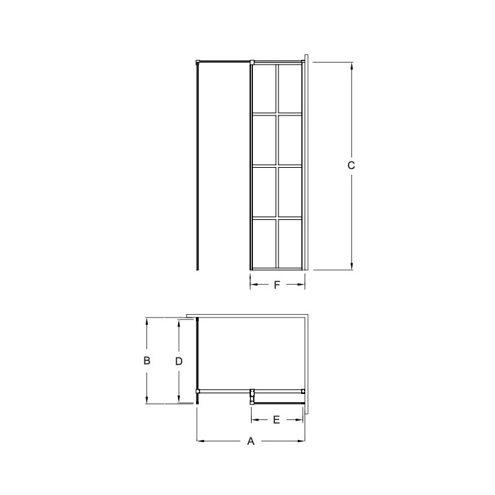 Kabina prysznicowa Walk In Besco Toca, 90x190cm, szkło przejrzyste, profil czarny mat