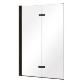 Parawan nawannowy Besco Lumix, 100x145cm, 2-skrzydłowy, szkło przejrzyste, profil chrom