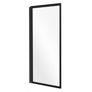 Parawan nawannowy Besco Prestigio, 80x150cm, 2-skrzydłowy, szkło przejrzyste, profil chrom