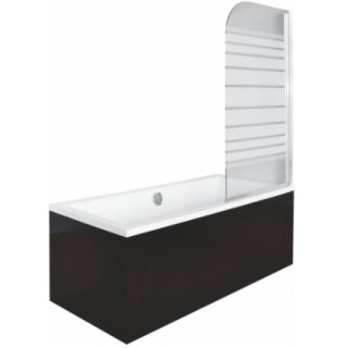 Parawan nawannowy Besco Prime 1, 70x140cm, 1-skrzydłowy, szkło przejrzyste, profil chrom