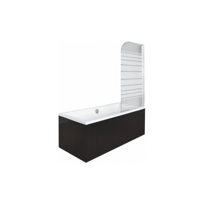 Parawan nawannowy Besco Prime 1, 70x140cm, 1-skrzydłowy, szkło przejrzyste, profil chrom