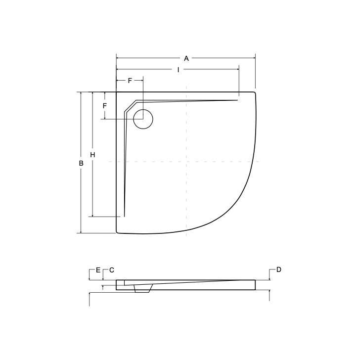 Brodzik półokrągły Besco Axim Ultraslim, 80x80cm, akrylowy, biały