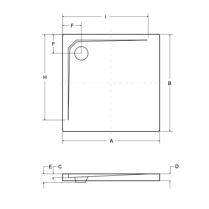Brodzik półokrągły Besco Asco Ultraslim, 80x80cm, konglomeratowy, biały