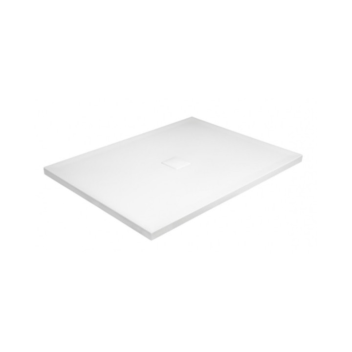 Brodzik kwadratowy Besco Acro Ultraslim, 90x90cm, konglomeratowy, biały